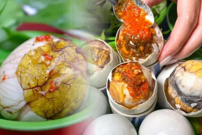 バロットベトナム 孵化途中の卵料理 屋台グルメ