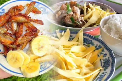 メコンデルタの食文化 ご飯とフルーツの組み合わせ