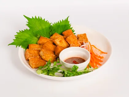 sliced deep-fried tofu