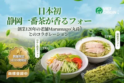 煎茶フォー|静岡・丸孫の一番茶を麺に練り込んだ日本初の一杯